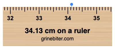 Where is 34.13 centimeters on a ruler