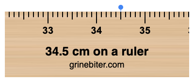Where is 34.5 centimeters on a ruler