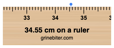 Where is 34.55 centimeters on a ruler