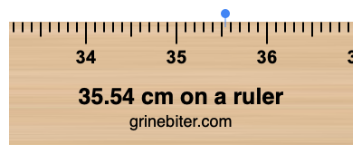 Where is 35.54 centimeters on a ruler