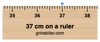 37 cm on a ruler Where is 37 centimeters on a ruler