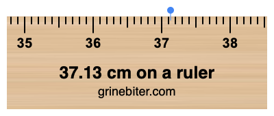 37.13 cm on a ruler Where is 37.13 centimeters on a ruler