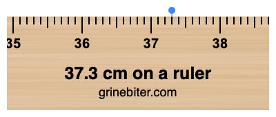 37.3 cm on a ruler Where is 37.3 centimeters on a ruler