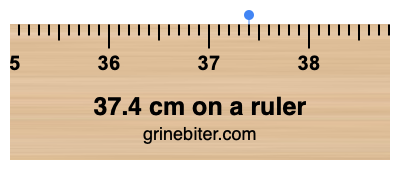 37.4 cm on a ruler Where is 37.4 centimeters on a ruler