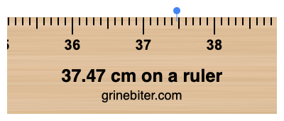 Where is 37.47 centimeters on a ruler