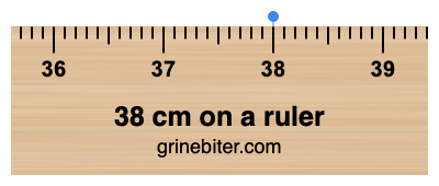 38 cm on a ruler Where is 38 centimeters on a ruler