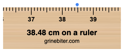 Where is 38.48 centimeters on a ruler