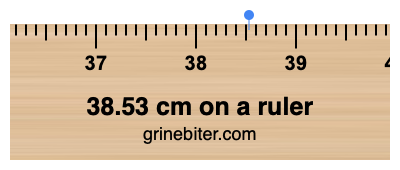 Where is 38.53 centimeters on a ruler