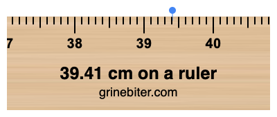 39.41 cm on a ruler Where is 39.41 centimeters on a ruler