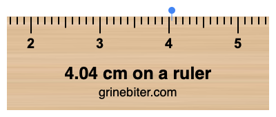 Where is 4.04 centimeters on a ruler