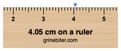 Where is 4.05 centimeters on a ruler