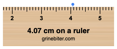 Where is 4.07 centimeters on a ruler