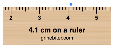 Where is 4.1 centimeters on a ruler