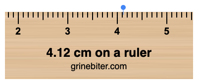 Where is 4.12 centimeters on a ruler