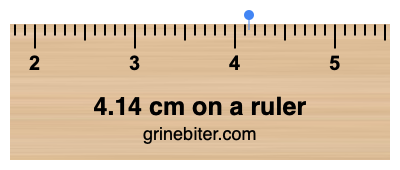 Where is 4.14 centimeters on a ruler