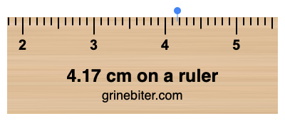 Where is 4.17 centimeters on a ruler