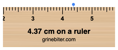 Where is 4.37 centimeters on a ruler