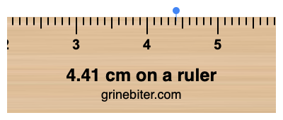 4.41 cm on a ruler Where is 4.41 centimeters on a ruler