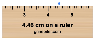 Where is 4.46 centimeters on a ruler