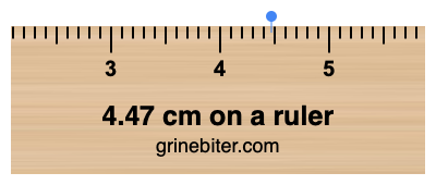 Where is 4.47 centimeters on a ruler