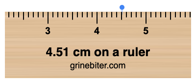 Where is 4.51 centimeters on a ruler