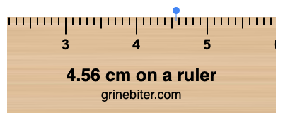 Where is 4.56 centimeters on a ruler