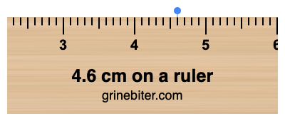 Where is 4.6 centimeters on a ruler