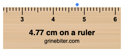 Where is 4.77 centimeters on a ruler