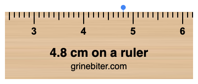 Where is 4.8 centimeters on a ruler