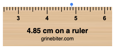 Where is 4.85 centimeters on a ruler