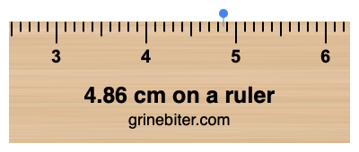 Where is 4.86 centimeters on a ruler