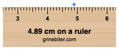 Where is 4.89 centimeters on a ruler