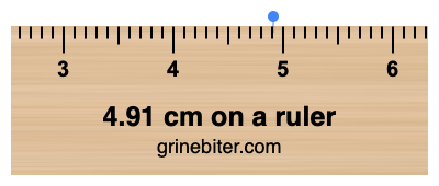 Where is 4.91 centimeters on a ruler