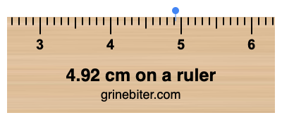 Where is 4.92 centimeters on a ruler