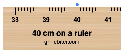 40 cm on a ruler Where is 40 centimeters on a ruler