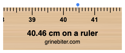 40.46 cm on a ruler Where is 40.46 centimeters on a ruler