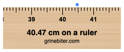 40.47 cm on a ruler Where is 40.47 centimeters on a ruler
