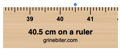 40.5 cm on a ruler Where is 40.5 centimeters on a ruler