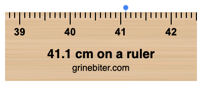 41.1 cm on a ruler Where is 41.1 centimeters on a ruler