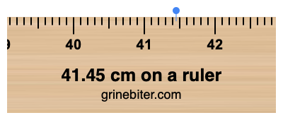 Where is 41.45 centimeters on a ruler