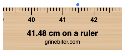 Where is 41.48 centimeters on a ruler