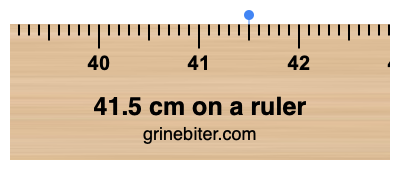 41.5 cm on a ruler Where is 41.5 centimeters on a ruler