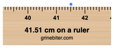 Where is 41.51 centimeters on a ruler