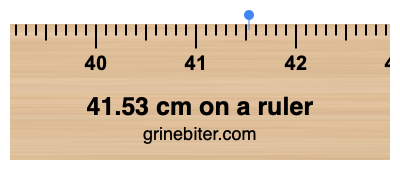 Where is 41.53 centimeters on a ruler