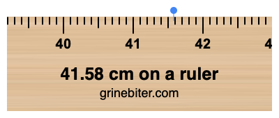 Where is 41.58 centimeters on a ruler