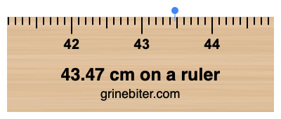 43.47 cm on a ruler Where is 43.47 centimeters on a ruler