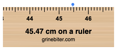 45.47 cm on a ruler Where is 45.47 centimeters on a ruler