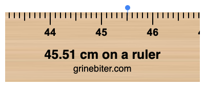 45.51 cm on a ruler Where is 45.51 centimeters on a ruler