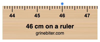 46 cm on a ruler Where is 46 centimeters on a ruler