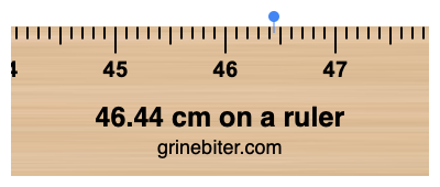 Where is 46.44 centimeters on a ruler